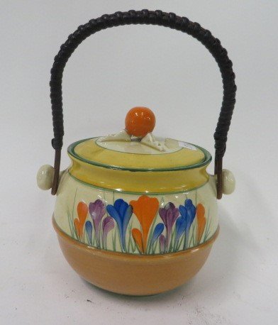 Clarice Cliff Bizarre Crocus Cookie Jar (1 of 2)
