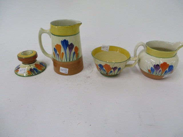 Clarice Cliff Bizarre Crocus Lot  (4) (1 of 6)