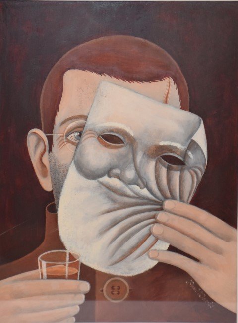 Paul Davis; 20th C. American Gouache Signed (1 of 5)