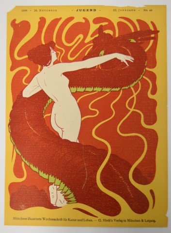 Hans Christiansen. Lithograph, Signed (1 of 5)