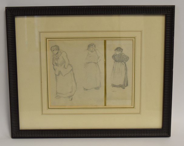 Theophile Steinlen. Drawings. Signed (1 of 4)