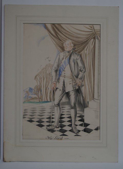 John Austen. Drawing. Signed (1 of 7)
