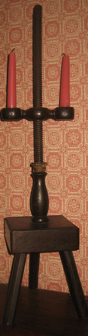 English Oak Screw Candlestand (1 of 1)