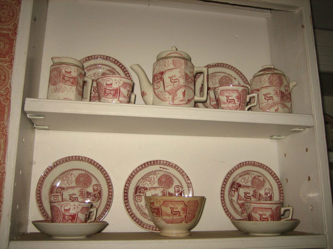 Pink Transferware Coffee Service (1 of 1)