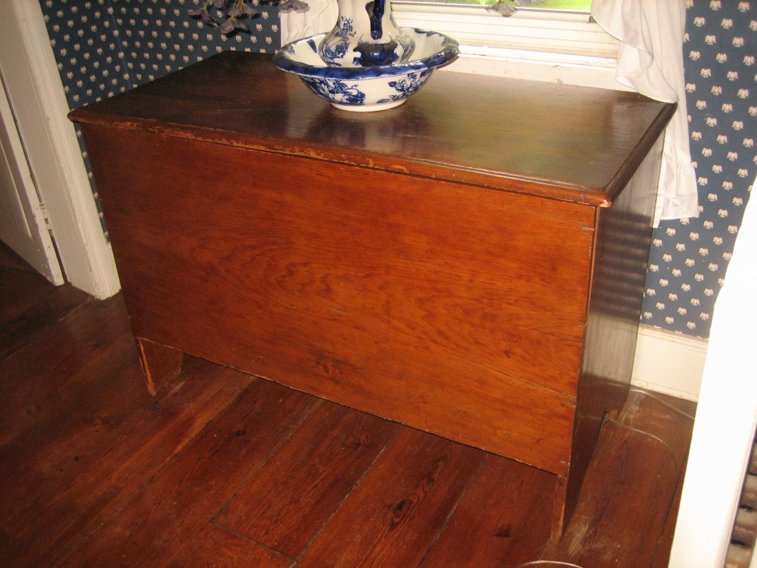 Six Board Pine  Blanket Chest. 19th C. (1 of 1)