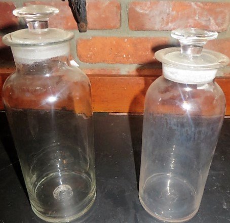 Blown Glass 19th C.  Apothecary Jars (2) (1 of 1)