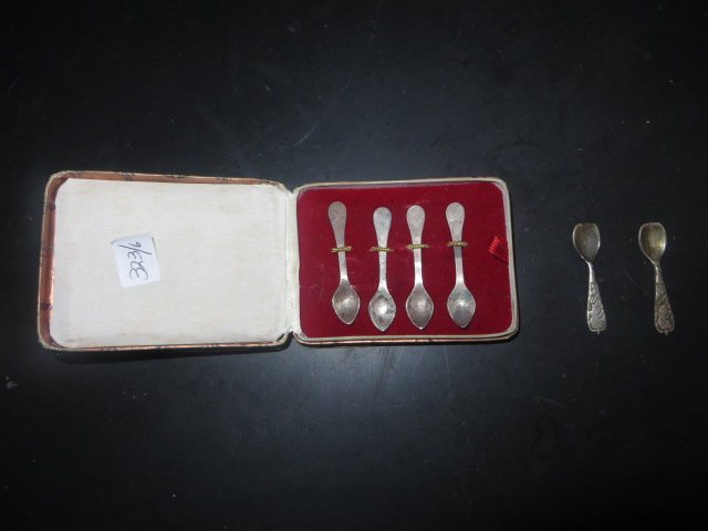 19th C. Sterling Silver Salt Spoons (6) (1 of 2)