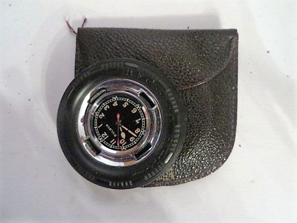 B. F. Goodrich Tire Watch by Bulova: Advertising watch, tire form, B. F. Goodrich "First in Rubber" Bulova face. 2"W/.