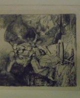 Old Master Rembrandt Etching (1 of 1)