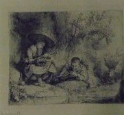 Old Master Rembrandt Etching (1 of 1)