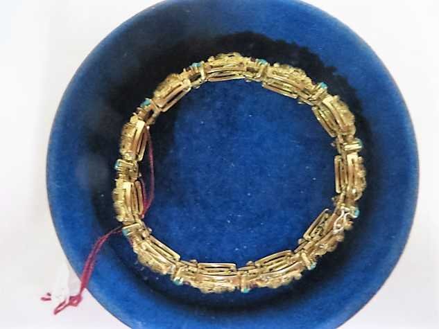 18K YG Bracelet with Semi-Precious Stones (1 of 2)