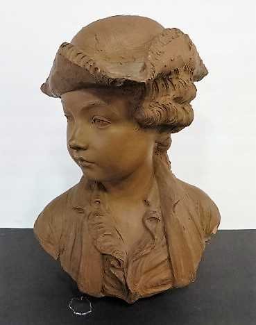 Terra Cotta Sculpture, Young Boy, Houdon (1 of 4)