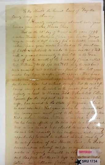 Henry Clay Signed Legal Pleading (1 of 2)