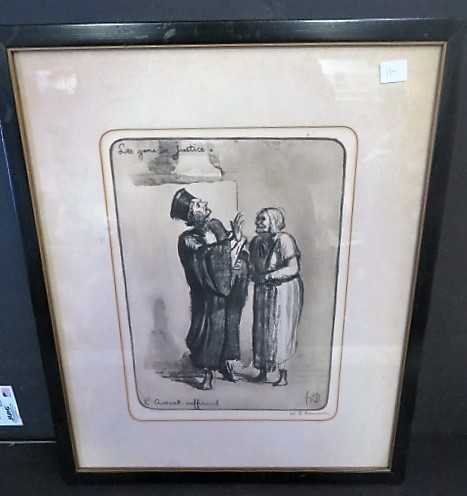 Honore Daumier Lithograph. Limited Edition (1 of 3)