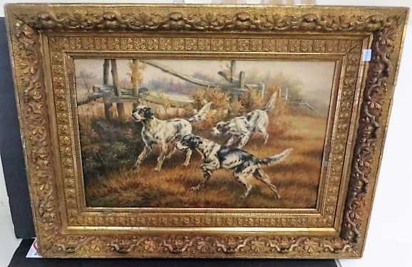 Oil. Dogs. Attributed to Edmund Osthaus (1 of 3)