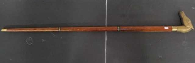 Walking Stick. Brass Horse Head Handle (1 of 2)