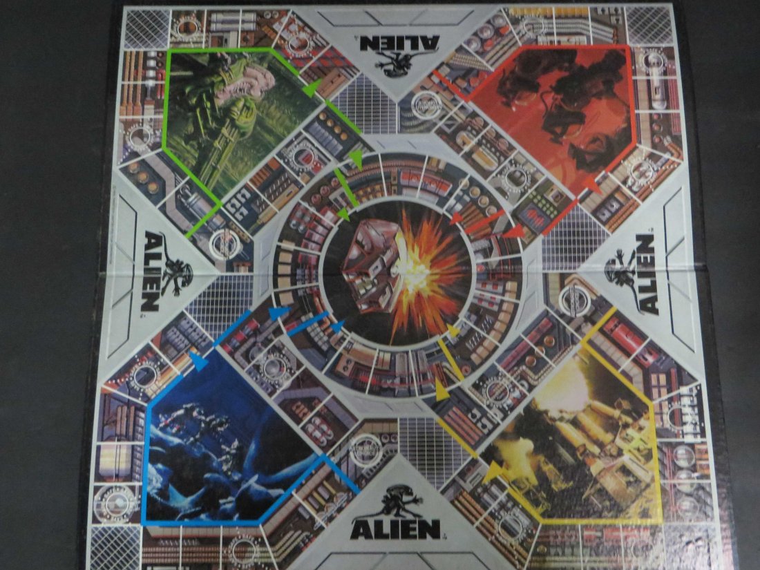 Alien Board Game: C. 1979 Kenner. Game of elimination and escape. Copyrighted by 20th C. Fox. A few playing tokens are missing and there is no instructional sheet
