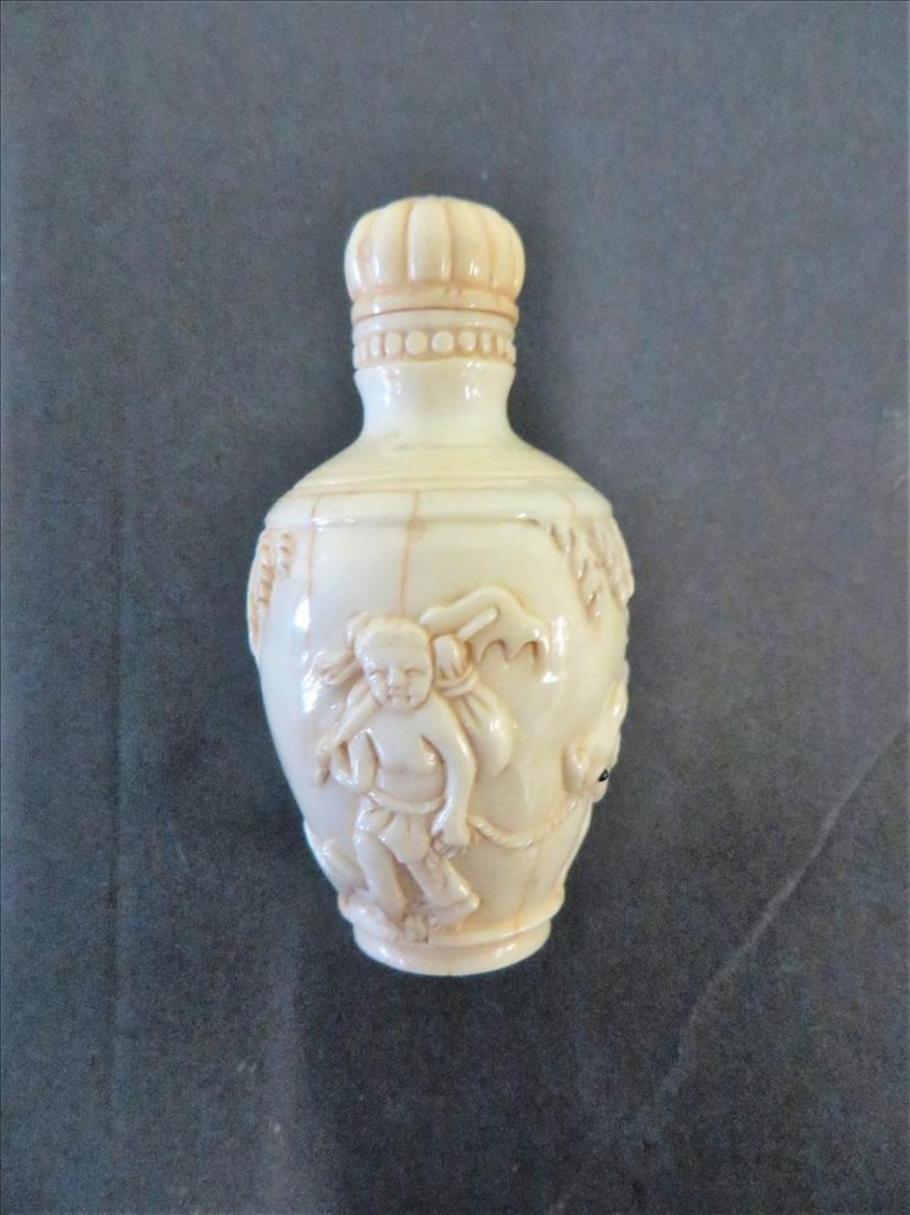 Oriental Carved Snuff Bottle (1 of 1)