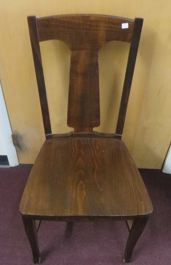 Set of Six Antique Dining Chairs: Turn of the Century Dining Chairs. Maybe walnut. Two arms and four sidechairs.