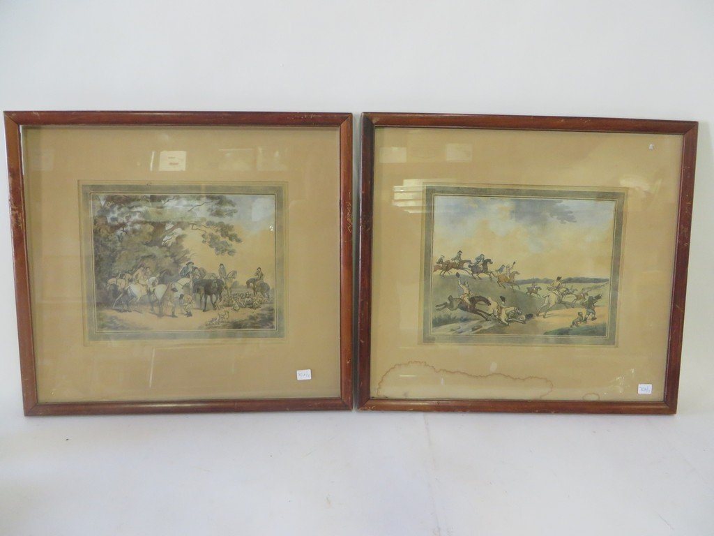 English Fox Hunting Lithographs (2) (1 of 5)