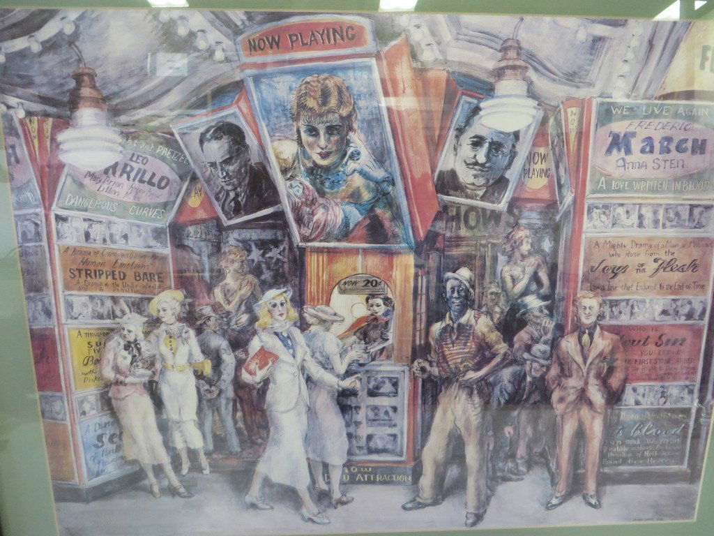 Reginald Marsh Artist Print: Circus Scene. 23 1/4"H. X 29 1/4'w.
