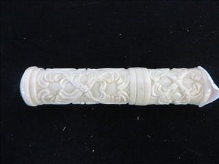 Intricately  Carved Oriental Needle Case (1 of 2)