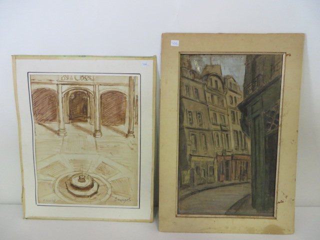 Boris Vassiloff Watercolors. Signed (2) (1 of 4)