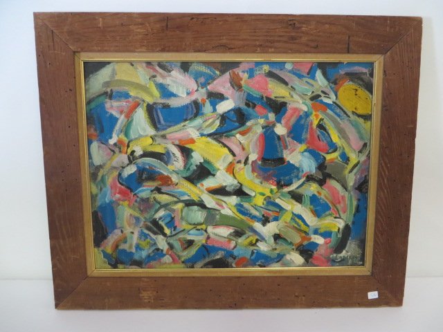 Andre Lanskoy Abstract Oil. Signed (1 of 3)