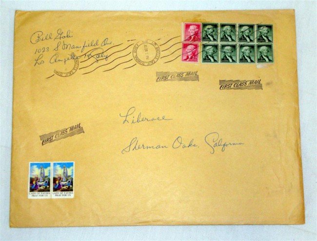 1958 LETTER TO LIBERACE FROM BILL GOLIS (1 of 5)