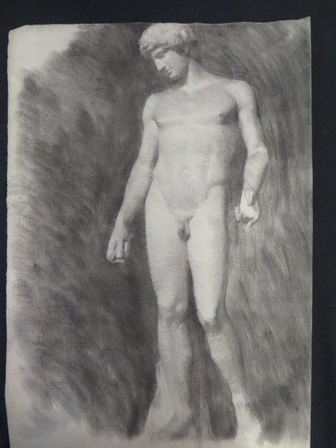 Ecole Des Beaux Arts: Cast Drawing: 24 1/2"H. x 16 1/2"W