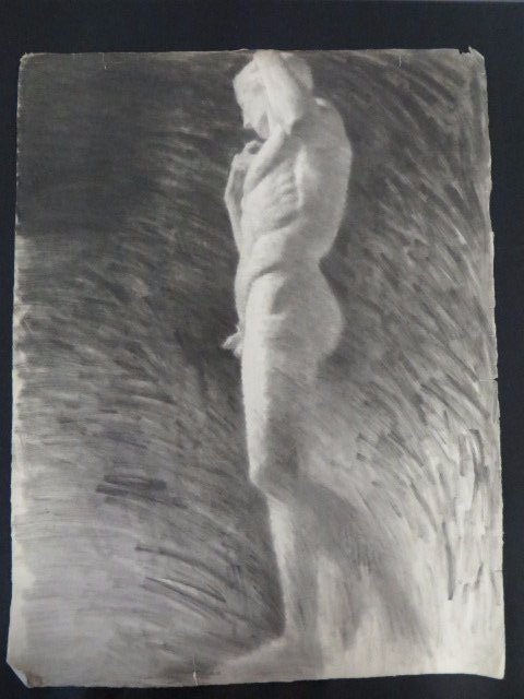Ecole Des Beaux Arts: Cast Drawing: 24 1/2"H. x 19"W