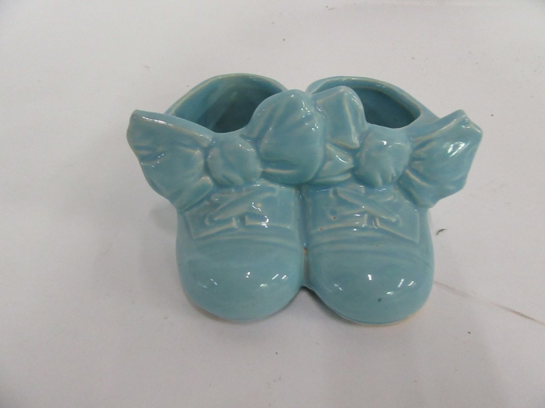 McCoy Boots Planter: Signed McCoy. 4" H x 4 1/2" W