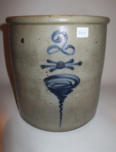 Stoneware Blue Decorated Crock (1 of 4)
