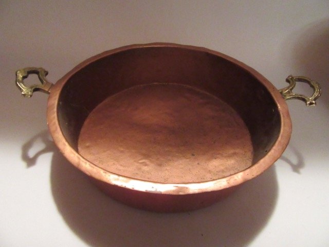 Antique Brass Handled Copper Dish (1 of 5)