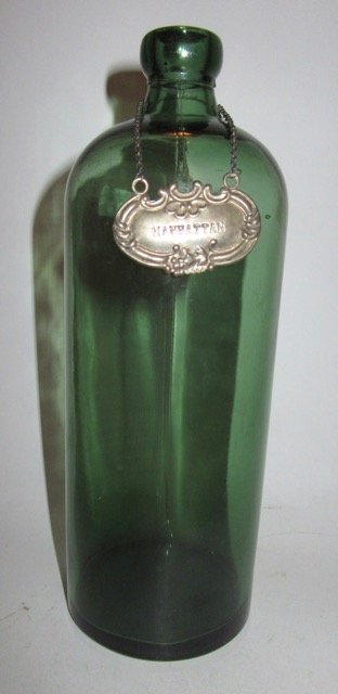 Green Glass Bottle & Sterling Label (1 of 5)