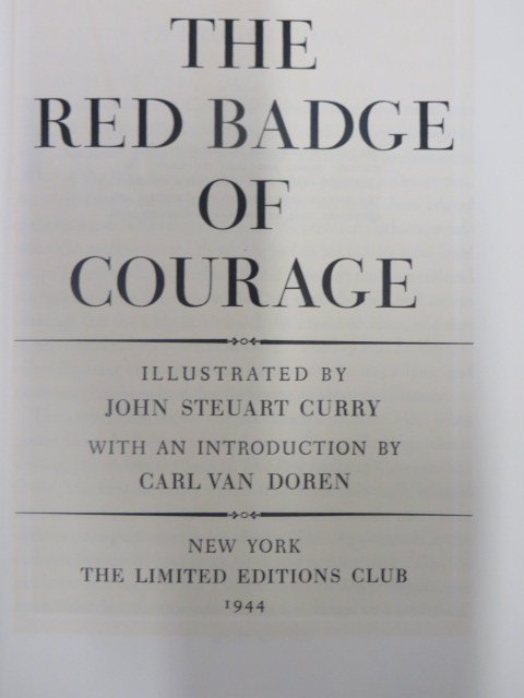 Crane.  Red Badge of Courage. 1944. Sgd. (1 of 2)