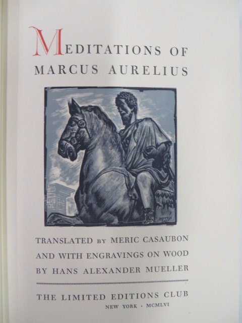 Meditations of Marcus Aurelius. LEC. 1956 (1 of 2)
