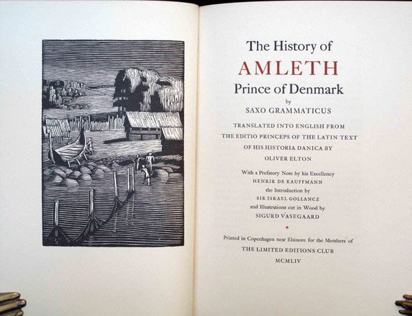 Grammaticus. Amleth. 1954 Signed (1 of 2)