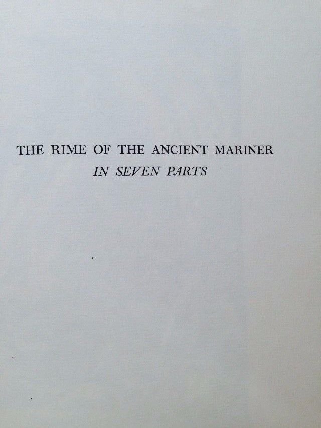 Coleridge. The Ancient Mariner. 1945. Signed (1 of 7)