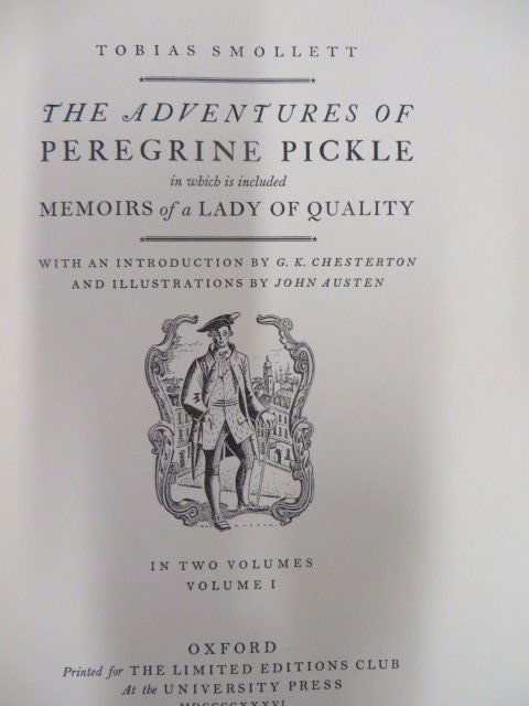 Smollet. Adventures of Peregrine Pickle. 1935 2 Vol. (1 of 5)