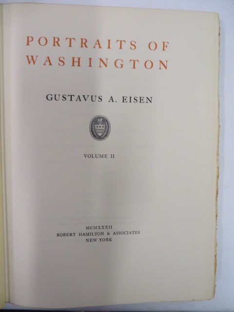 Eisen.  Portraits of Washington Vol II 1932 (1 of 3)