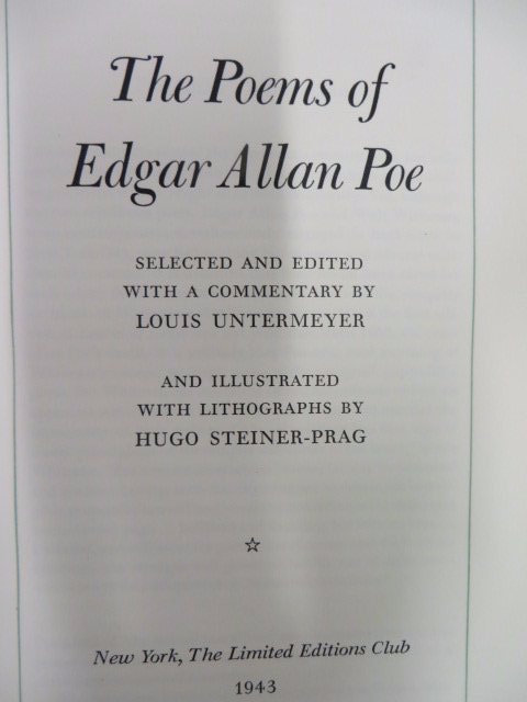 Poems of Edgar Allen Poe. LEC. 1943 (1 of 6)