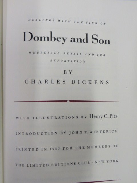Dickens. Charles. Dombey & Son.  Illus. 1957 (1 of 6)