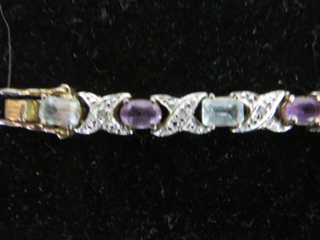 Sterling Silver Bracelet. Semi Precious Stones (1 of 1)