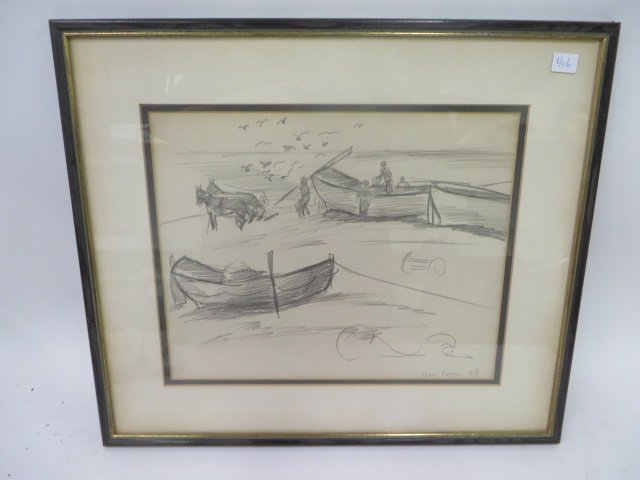 Ben Benn Pencil Drawing. Signed and Dated (1 of 3)