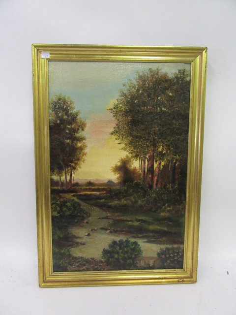 J. J. Enneking.  New England Oil. Signed (1 of 4)