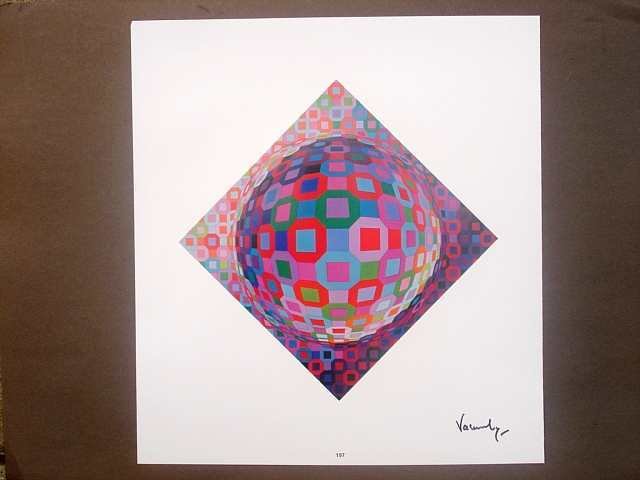 Victor Vasarely Specially Signed Print. (1 of 1)