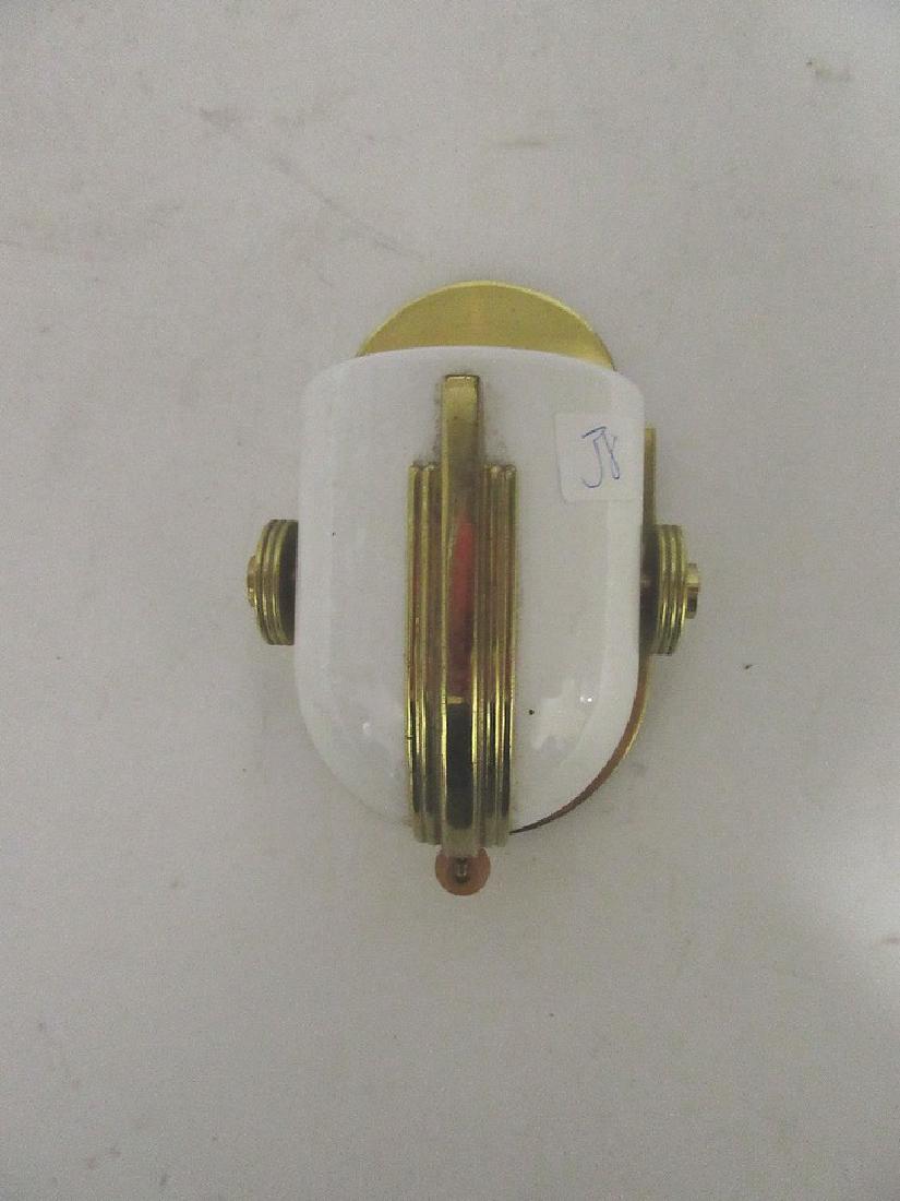 Art Deco Brass and Porcelain Wall Sconce (1 of 2)