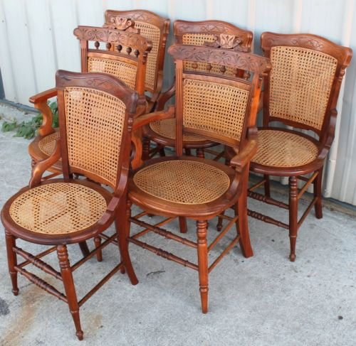 Victorian Oak Hip Rest Chairs (5) (1 of 1)