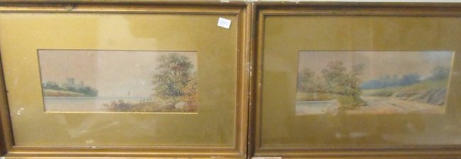 A. Hall. Pr. Watercolors. Signed (1 of 3)